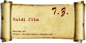 Toldi Zita névjegykártya